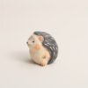 The Round Hedgehog: Hand-Carved Wooden Figurine - Artisan Animal Sculpture for Monitor & Desk Decor