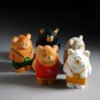 Sporty Bear Squad - Hand-Carved Wooden Athletes for Vibrant Desk & Car Decor