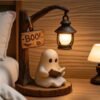 The Studious Spirit: "Reading Ghost" Night Light – Cute Halloween Desktop Decor