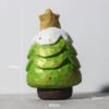 The Christmas Story: Hand-Carved Wooden Santa & Snowy Tree - Artisan Festive Desktop Decor