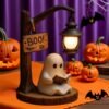 The Studious Spirit: "Reading Ghost" Night Light – Cute Halloween Desktop Decor