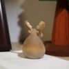 The Round Elk: Hand-Carved Chubby Wooden Figurine – Minimalist Desktop Companion