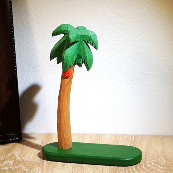 The Whimsical Forest: Hand-Carved Miniature Wooden Trees – Coconut tree