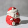 The Christmas Story: Hand-Carved Wooden Santa & Snowy Tree - Artisan Festive Desktop Decor